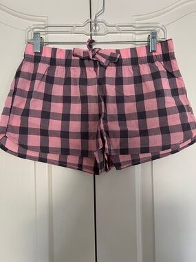 GAP Pink and Black High Waist Plaid Shorts